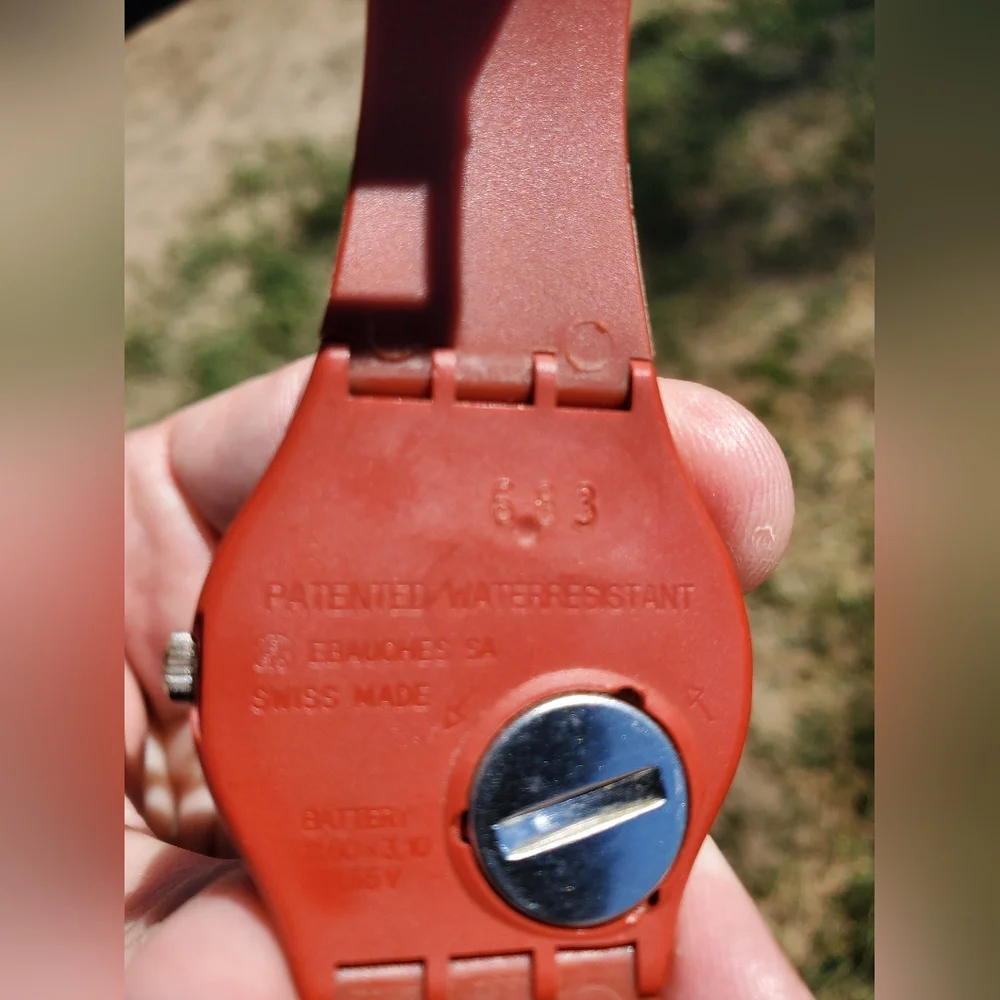 VINTAGE SWATCH WATCH 1983 G-700 RARE PROTOTYPE Brick Color GVC